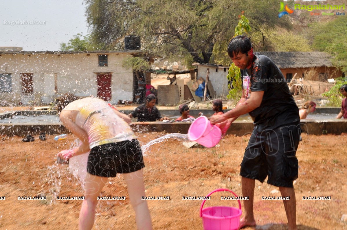 2013 Holi Celebrations at Booth Bungalow, Hyderabad