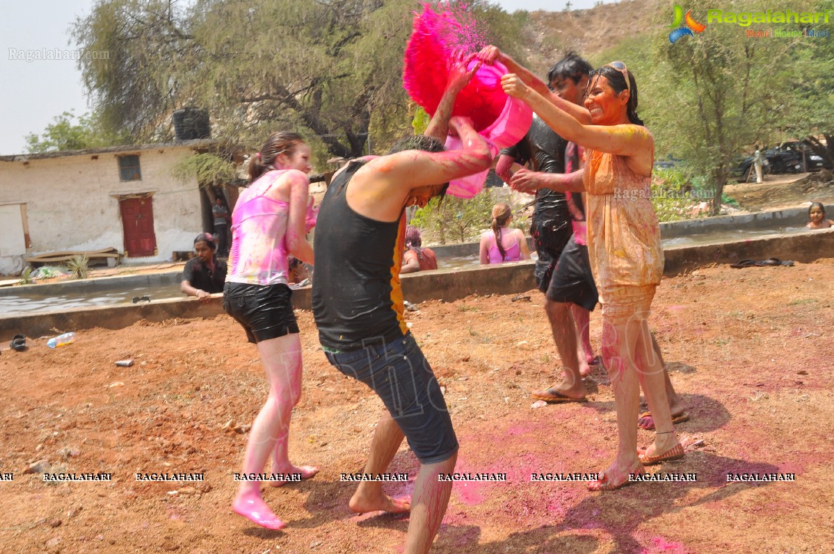 2013 Holi Celebrations at Booth Bungalow, Hyderabad