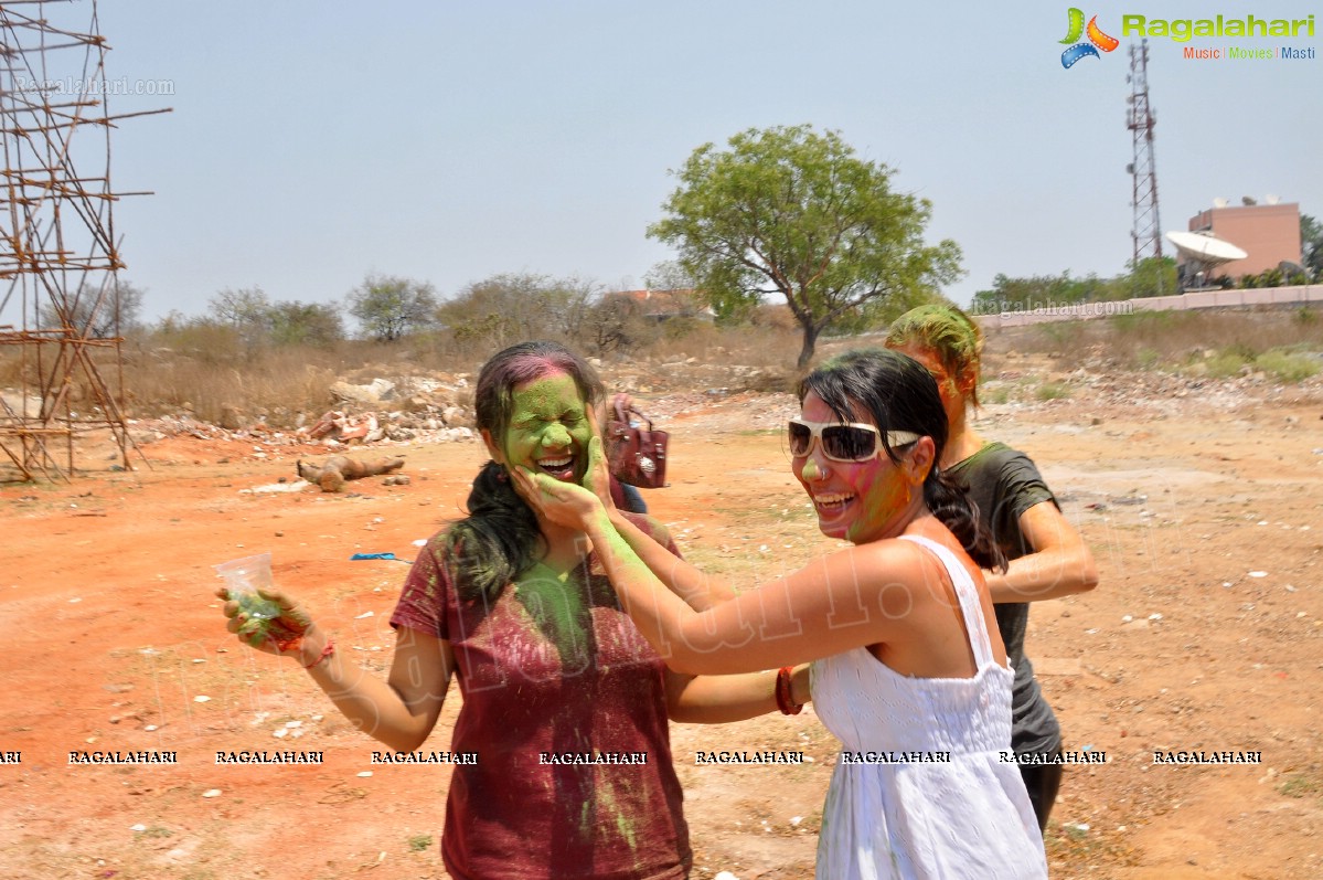 2013 Holi Celebrations at Booth Bungalow, Hyderabad