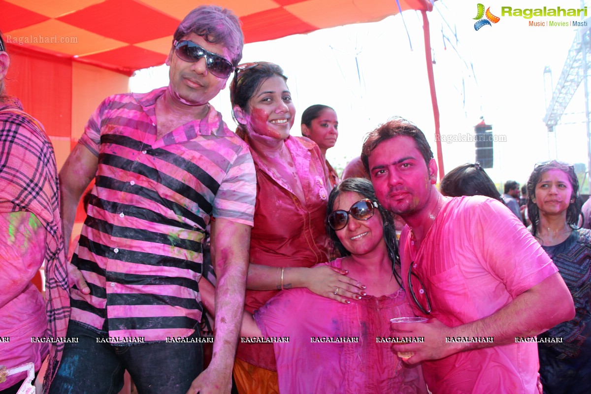 Bam Bam Holi Fest by Bisket and Anup Chandak at Novotel Airport, Hyderabad