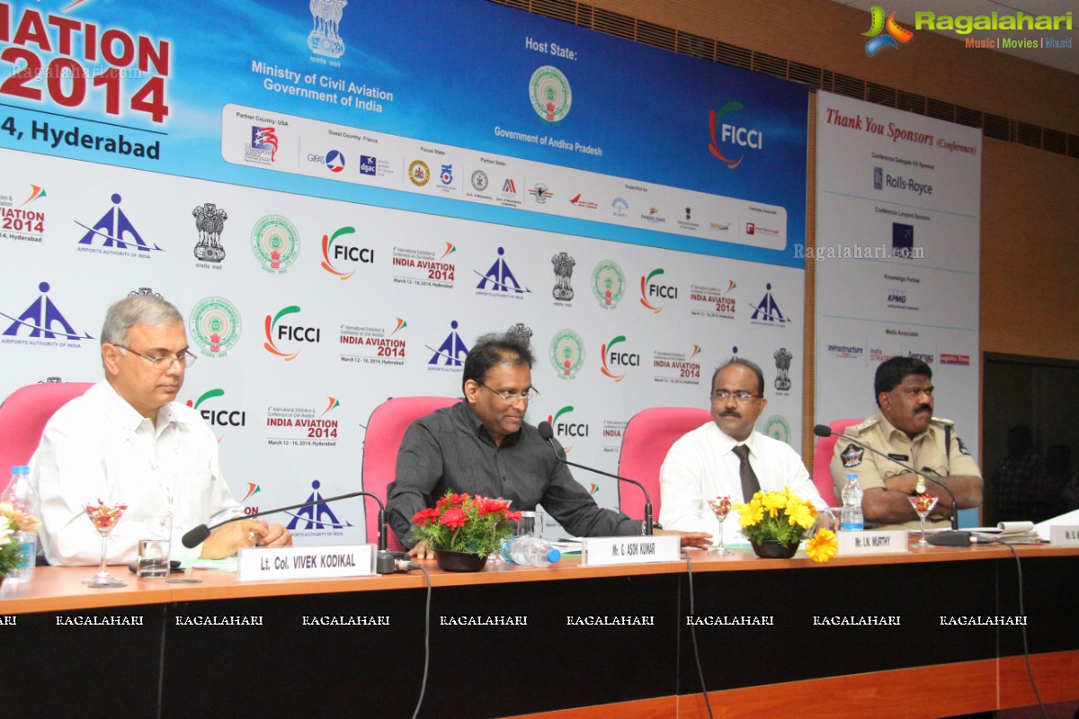 India Aviation 2014 Press Meet, Hyderabad