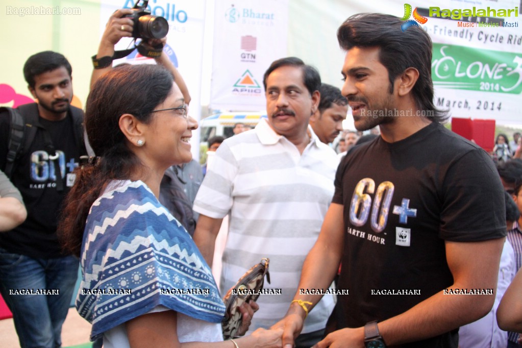 Ram Charan Teja flags off HBC'S 'Eco Friendly Cycle Ride'