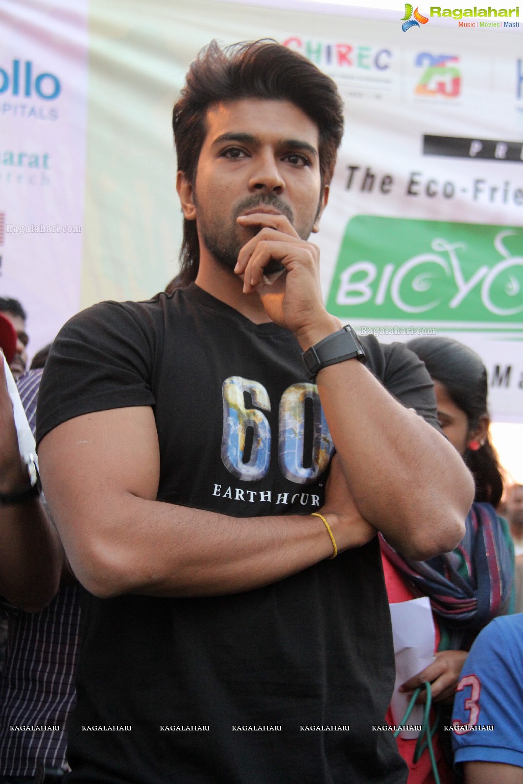 Ram Charan Teja flags off HBC'S 'Eco Friendly Cycle Ride'