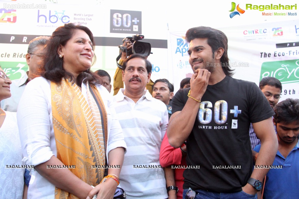 Ram Charan Teja flags off HBC'S 'Eco Friendly Cycle Ride'