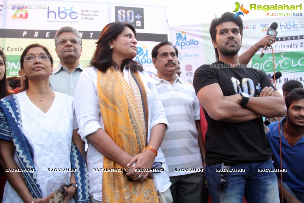 Ram Charan Teja flags off HBC'S 'Eco Friendly Cycle Ride'