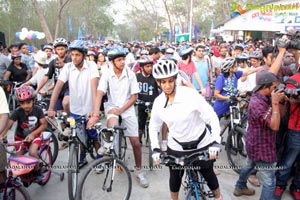 Ram Charan Earth Hour Cycle Ride