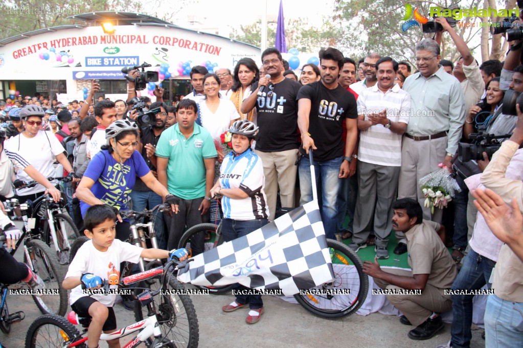 Ram Charan Teja flags off HBC'S 'Eco Friendly Cycle Ride'