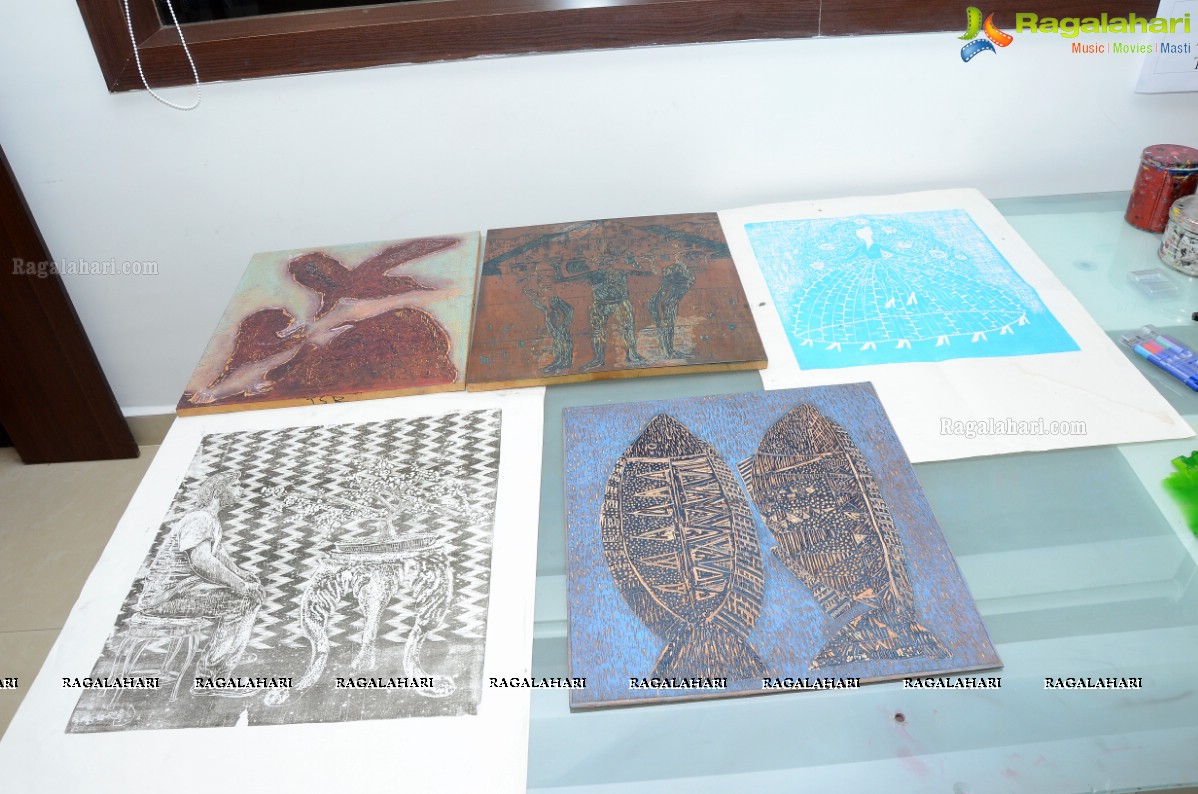 Woodcut Art Exhibition at DHI Art Space, Hyderabad