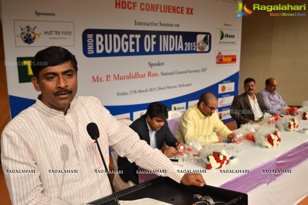 HDCF Confluence XX Interactive Session on Union Budget of India 2015