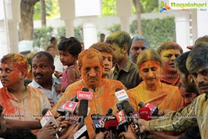 Governor Narasimhan Holi Celebrations