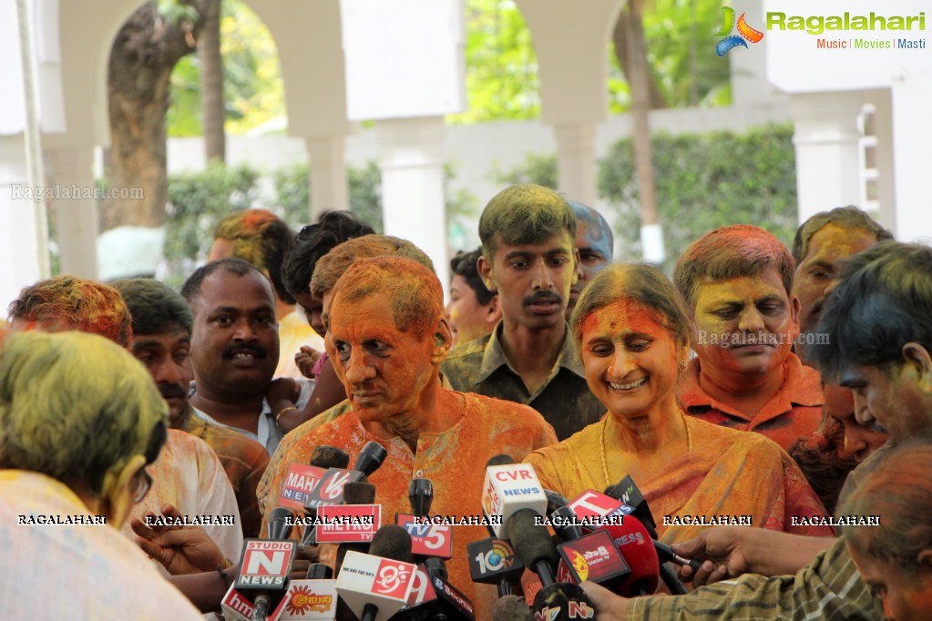 Holi Celebrations 2015 by Governor Narasimhan