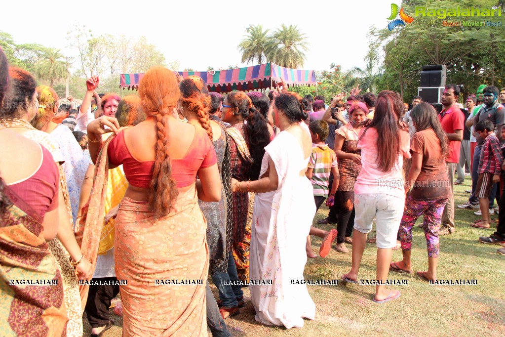 Indira Park Walkers Association Holi Celebrations 2015, Hyderabad