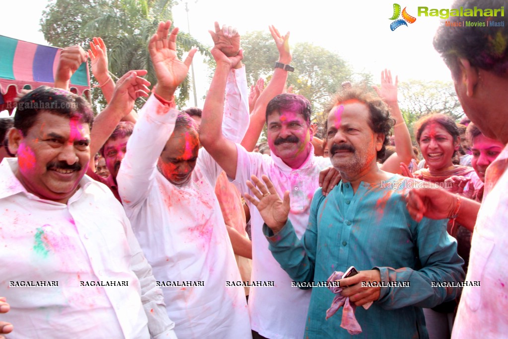 Indira Park Walkers Association Holi Celebrations 2015, Hyderabad