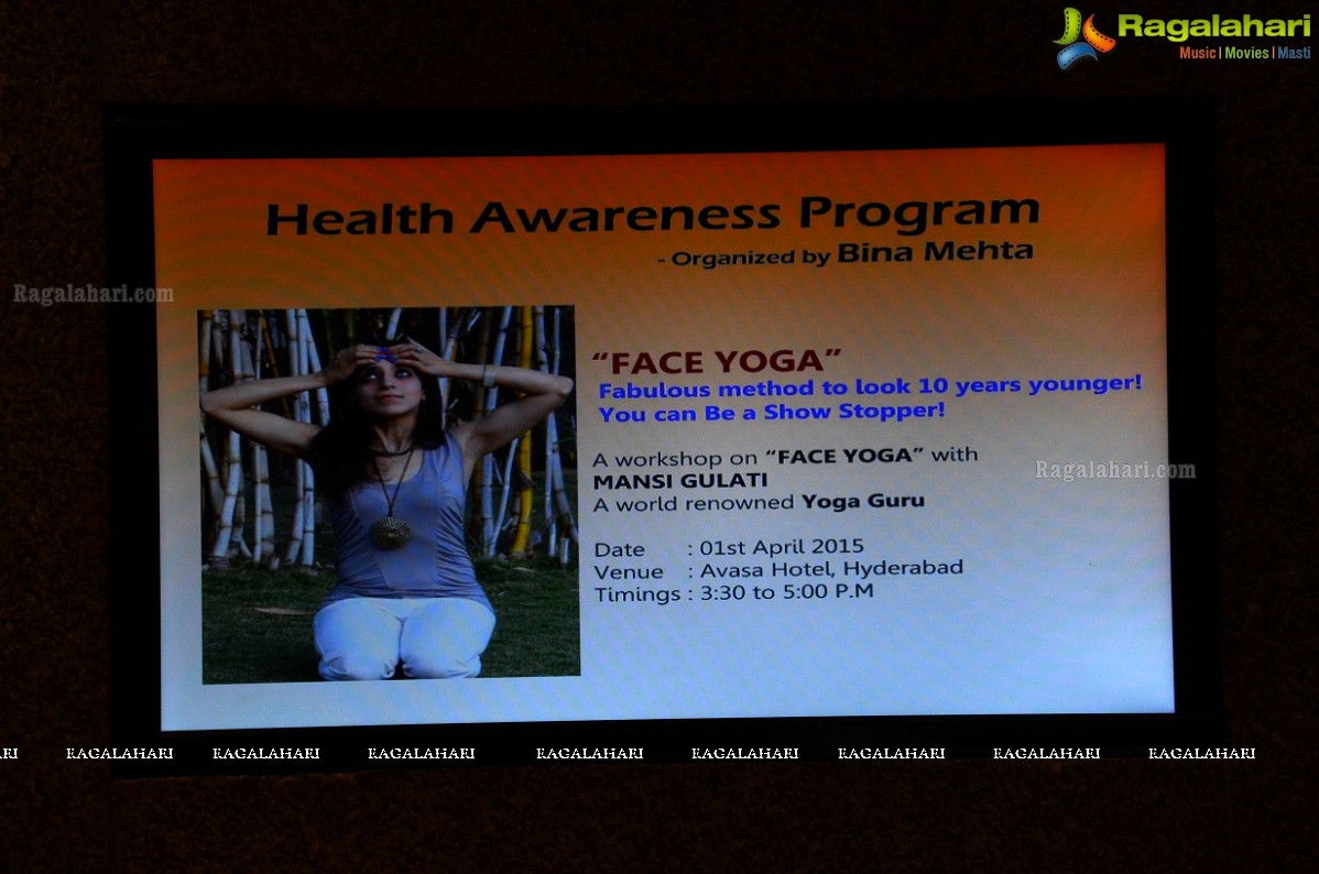 Health Awareness Program Organized by Bina Mehta - A Workshop on Face Yoga with Mansi Gulati