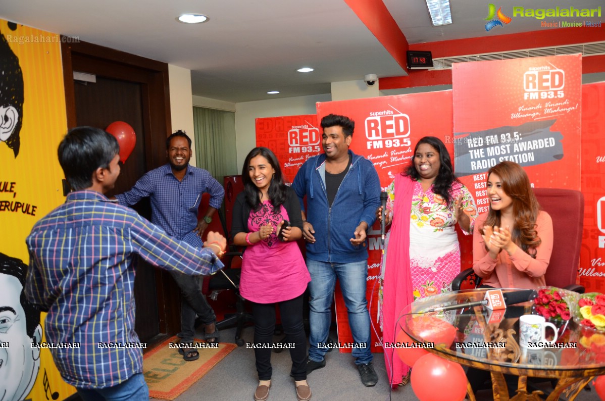 Rashi Khanna meet the listeners at 93.5 RED FM, Hyderabad