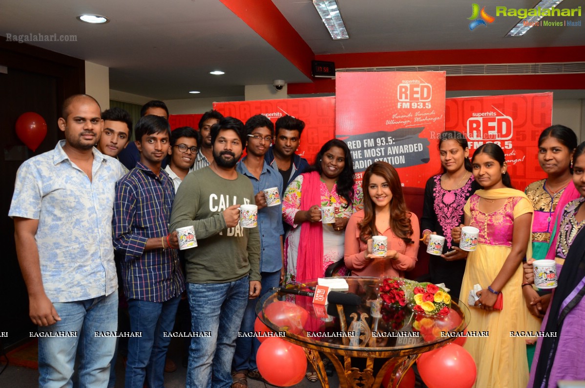 Rashi Khanna meet the listeners at 93.5 RED FM, Hyderabad