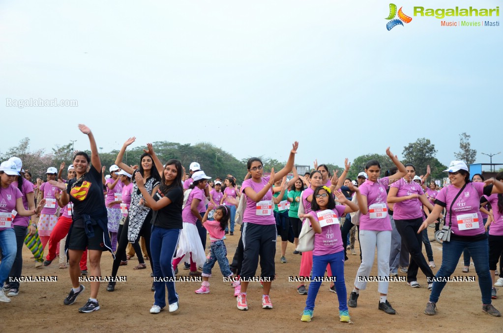 International Women's Day 2015 - Run-Cycle-Walk at People's Plaza, Hyderabad