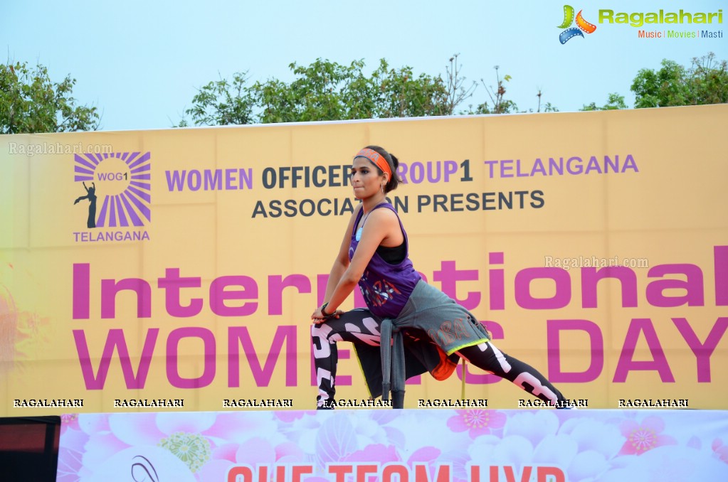 International Women's Day 2015 - Run-Cycle-Walk at People's Plaza, Hyderabad