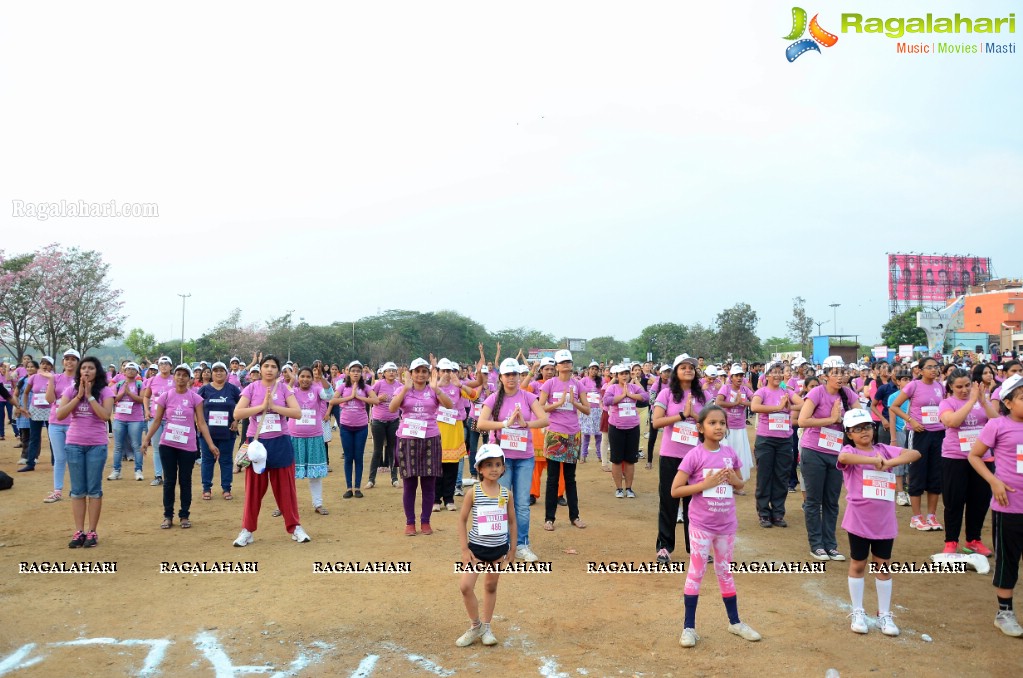 International Women's Day 2015 - Run-Cycle-Walk at People's Plaza, Hyderabad