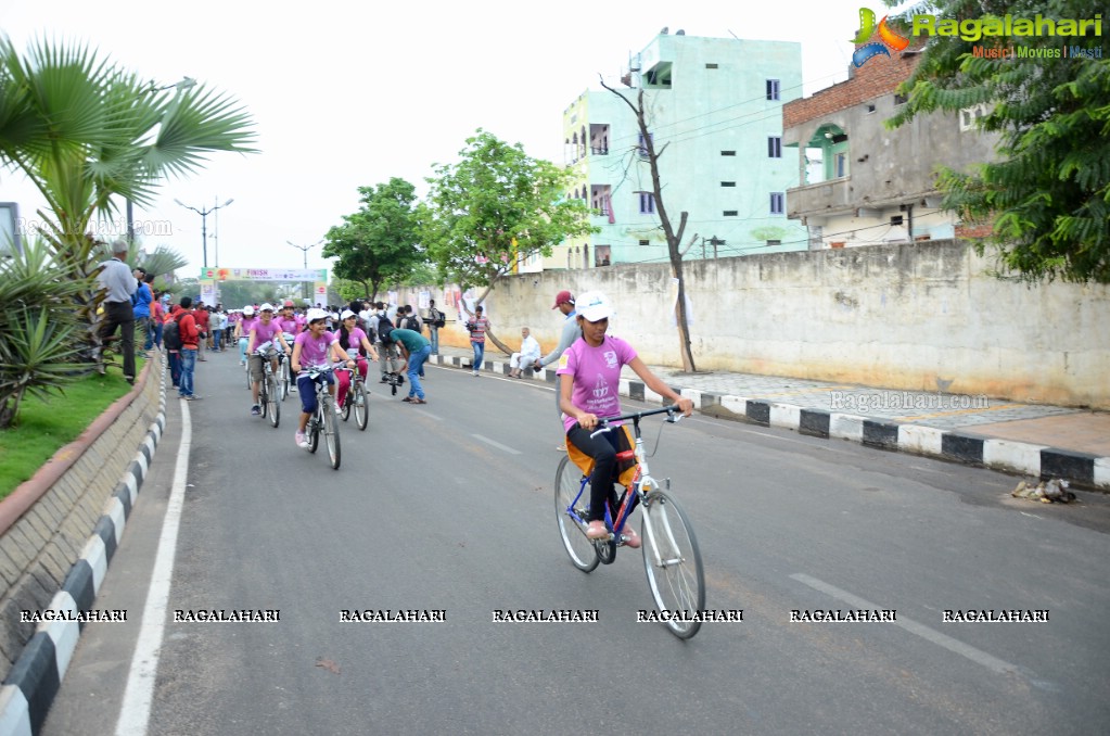 International Women's Day 2015 - Run-Cycle-Walk at People's Plaza, Hyderabad