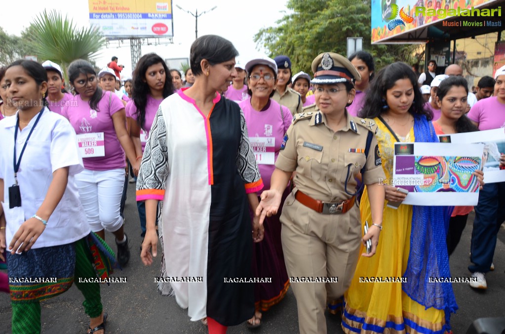 International Women's Day 2015 - Run-Cycle-Walk at People's Plaza, Hyderabad