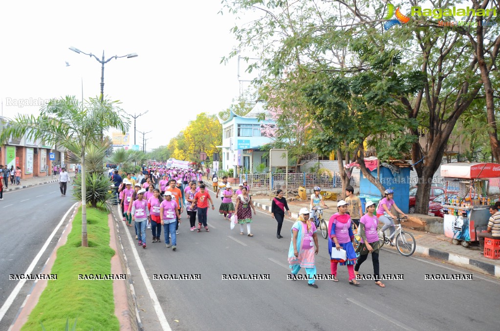 International Women's Day 2015 - Run-Cycle-Walk at People's Plaza, Hyderabad