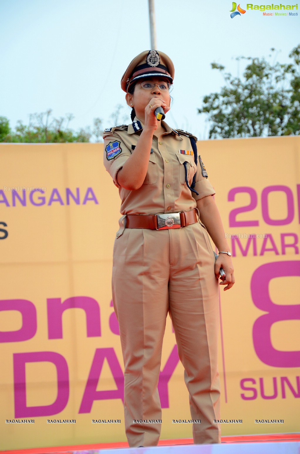 International Women's Day 2015 - Run-Cycle-Walk at People's Plaza, Hyderabad