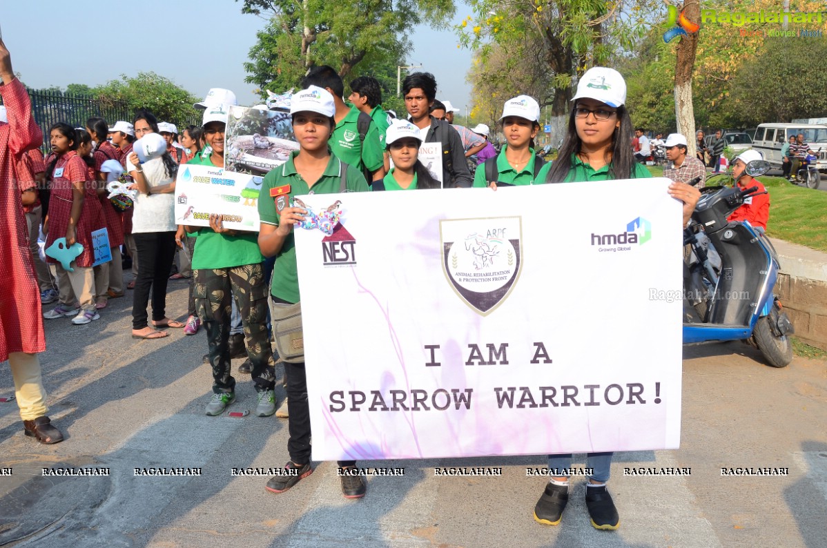 World Sparrow Day 2015 by ARPF Youth Organization, Hyderabad