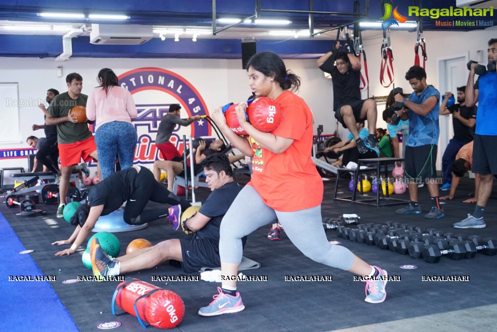 Australian International Cricketer Brett Lee at F45 Training, Film Nagar, Jubilee Hills, Hyderabad