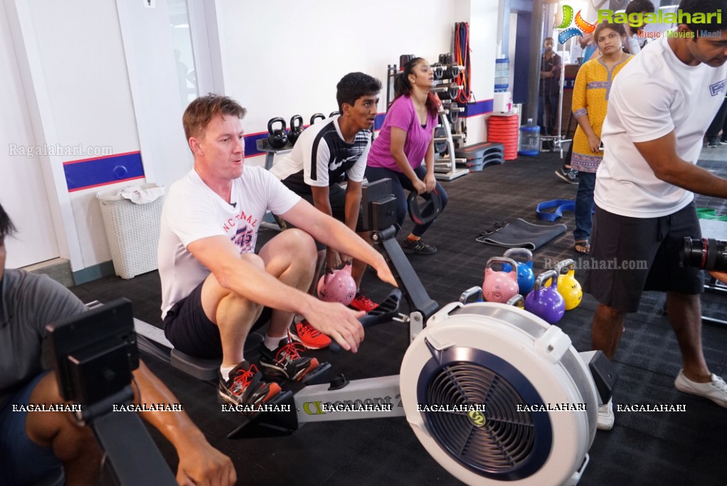 Australian International Cricketer Brett Lee at F45 Training, Film Nagar, Jubilee Hills, Hyderabad