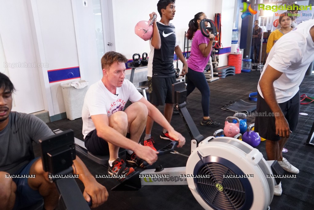 Australian International Cricketer Brett Lee at F45 Training, Film Nagar, Jubilee Hills, Hyderabad