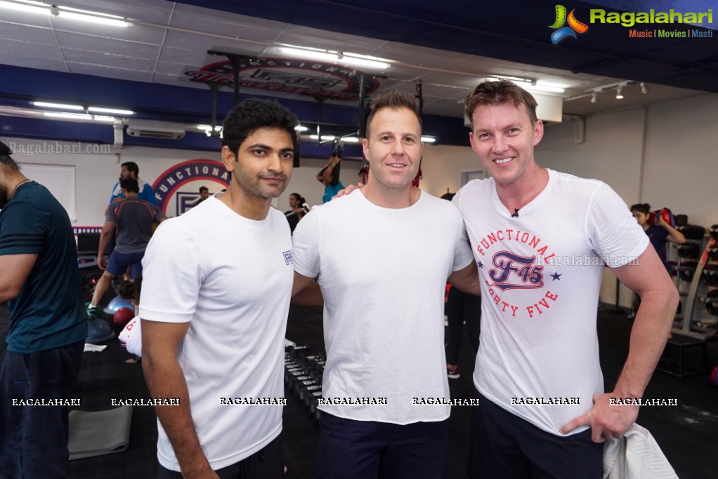 Australian International Cricketer Brett Lee at F45 Training, Film Nagar, Jubilee Hills, Hyderabad