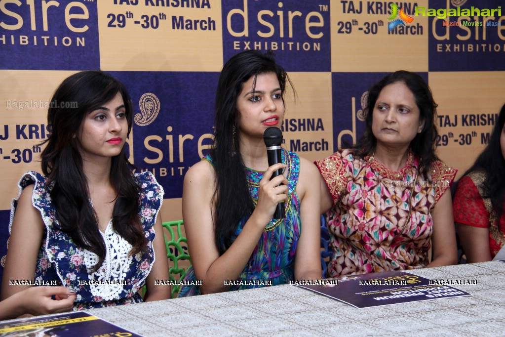 D'sire Exhibition and Sale (March 2016) Curtain Raiser at Marks Media Center, Hyderabad