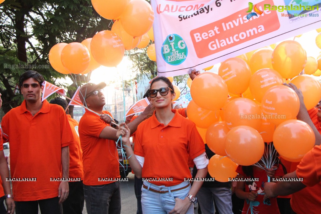 Shilpa Reddy flagged off & joined the Glaucoma Awareness Walk by L V Prasad Eye Institute