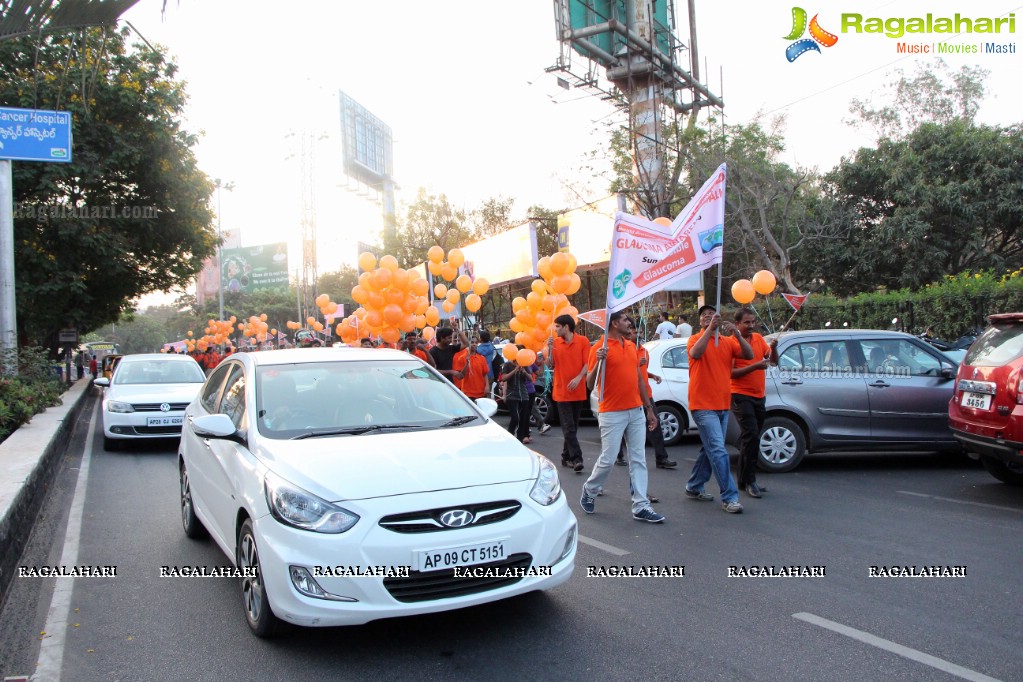 Shilpa Reddy flagged off & joined the Glaucoma Awareness Walk by L V Prasad Eye Institute