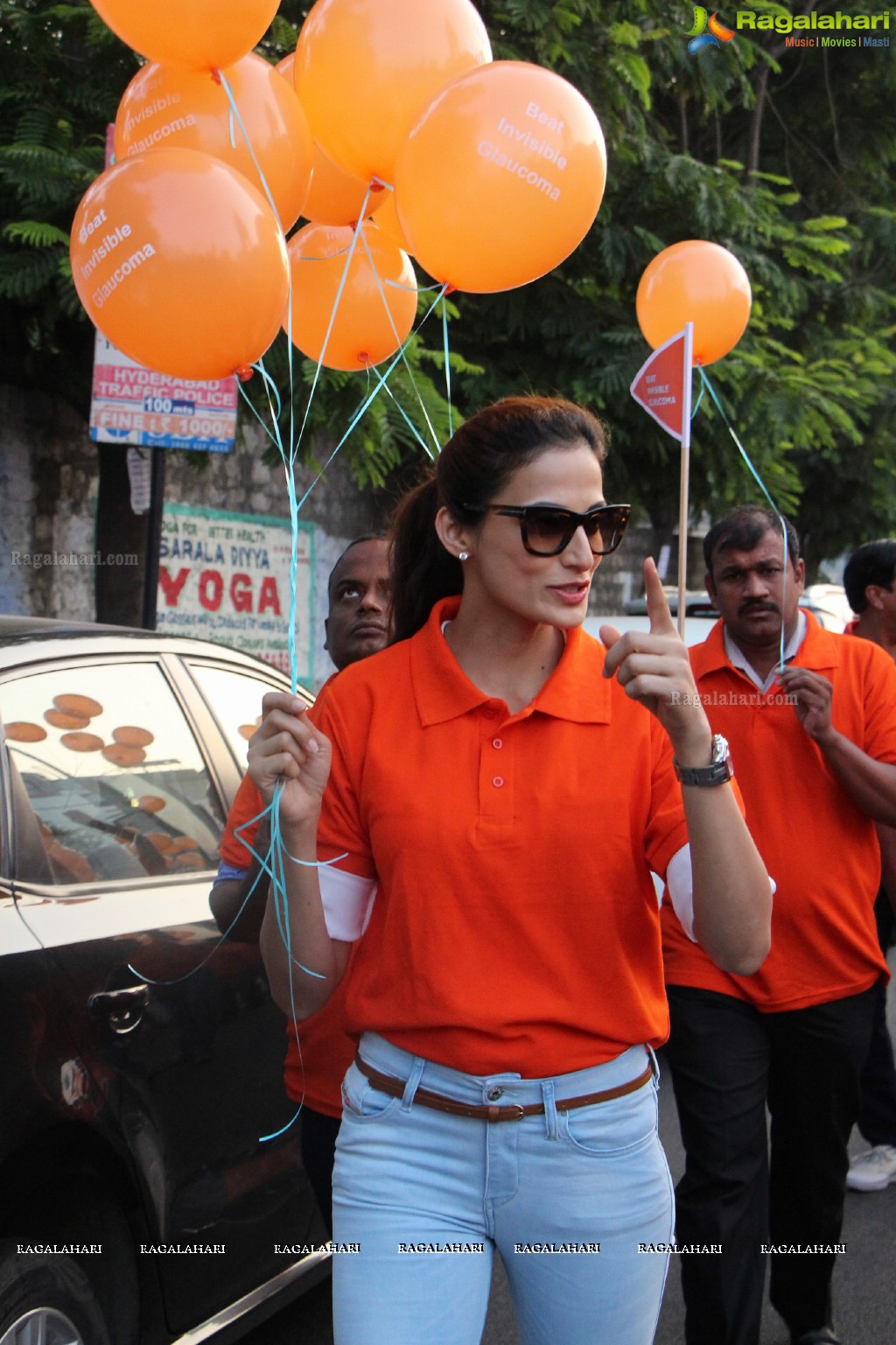 Shilpa Reddy flagged off & joined the Glaucoma Awareness Walk by L V Prasad Eye Institute