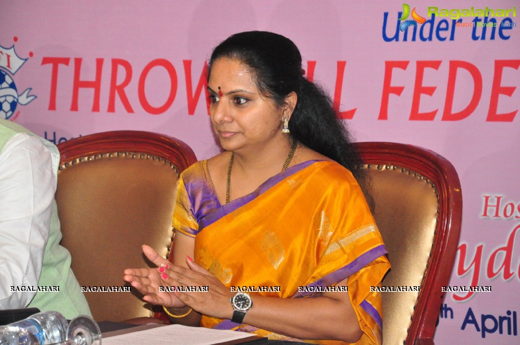 National Throwball Championship 2016 Logo Launch by Kalvakuntla Kavitha