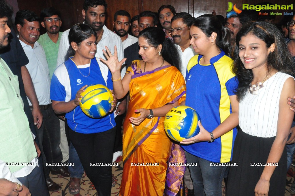 National Throwball Championship 2016 Logo Launch by Kalvakuntla Kavitha