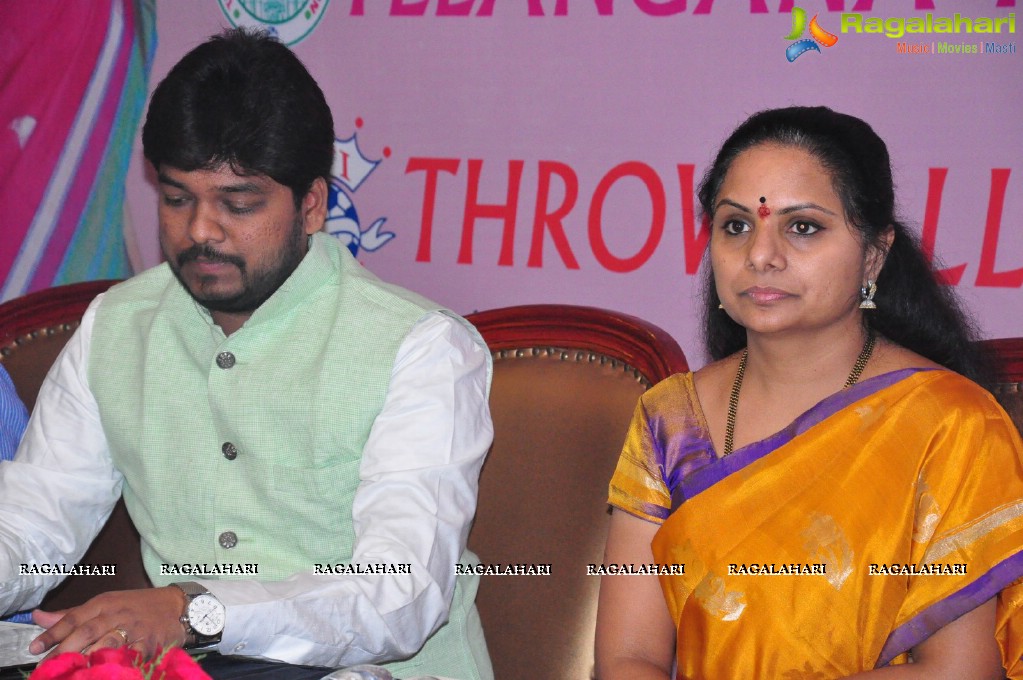 National Throwball Championship 2016 Logo Launch by Kalvakuntla Kavitha