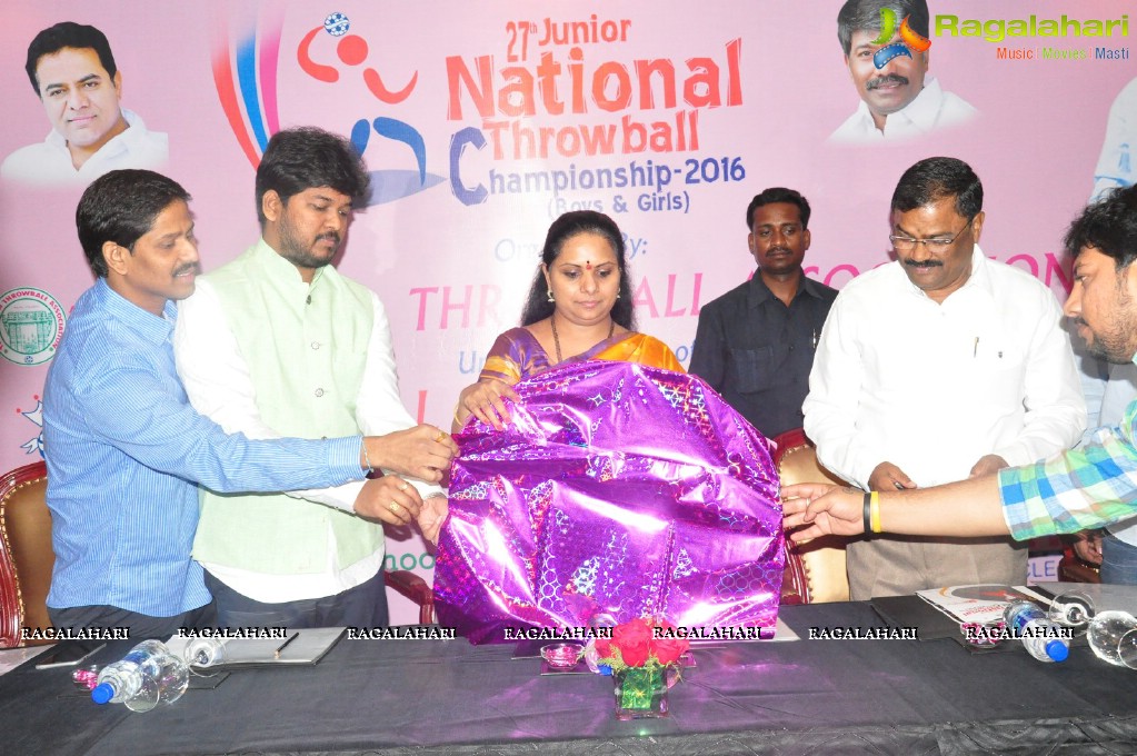 National Throwball Championship 2016 Logo Launch by Kalvakuntla Kavitha