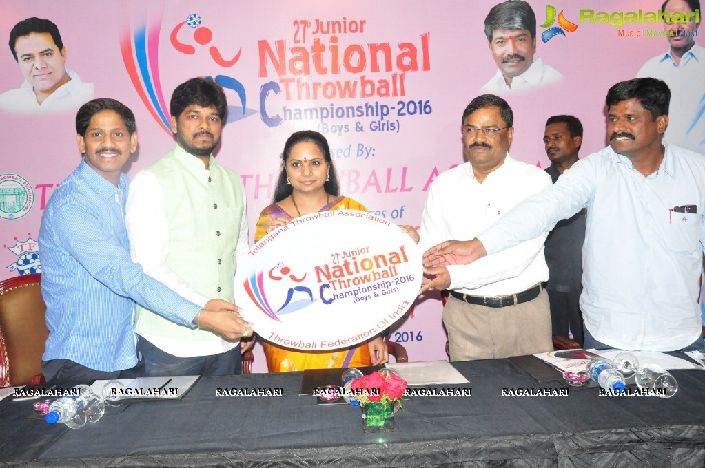 National Throwball Championship 2016 Logo Launch by Kalvakuntla Kavitha