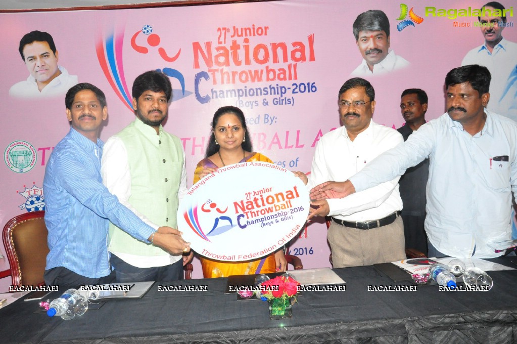 National Throwball Championship 2016 Logo Launch by Kalvakuntla Kavitha