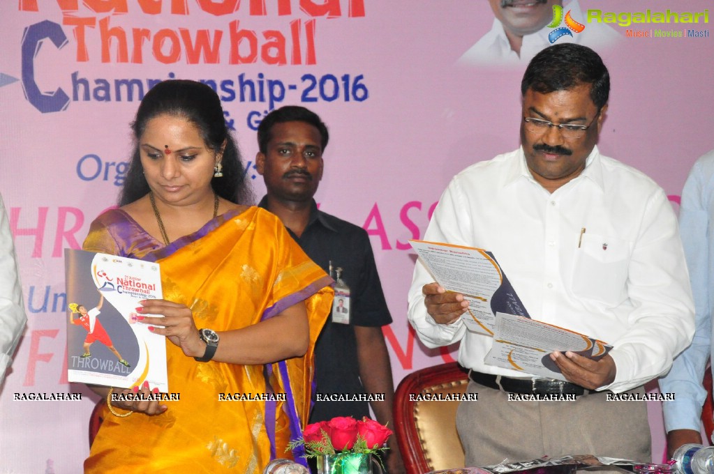 National Throwball Championship 2016 Logo Launch by Kalvakuntla Kavitha