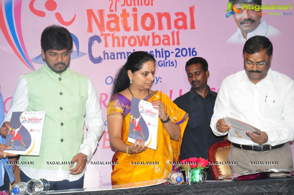 National Throwball Championship 2016 Logo Launch by Kalvakuntla Kavitha