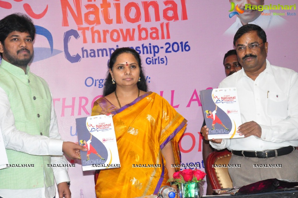 National Throwball Championship 2016 Logo Launch by Kalvakuntla Kavitha