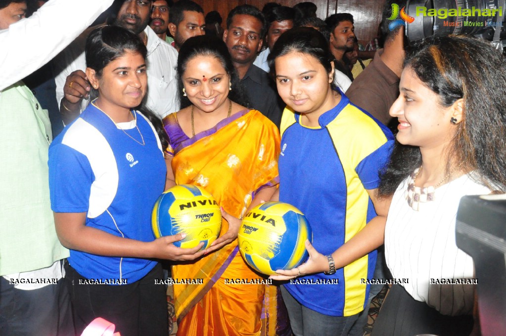 National Throwball Championship 2016 Logo Launch by Kalvakuntla Kavitha