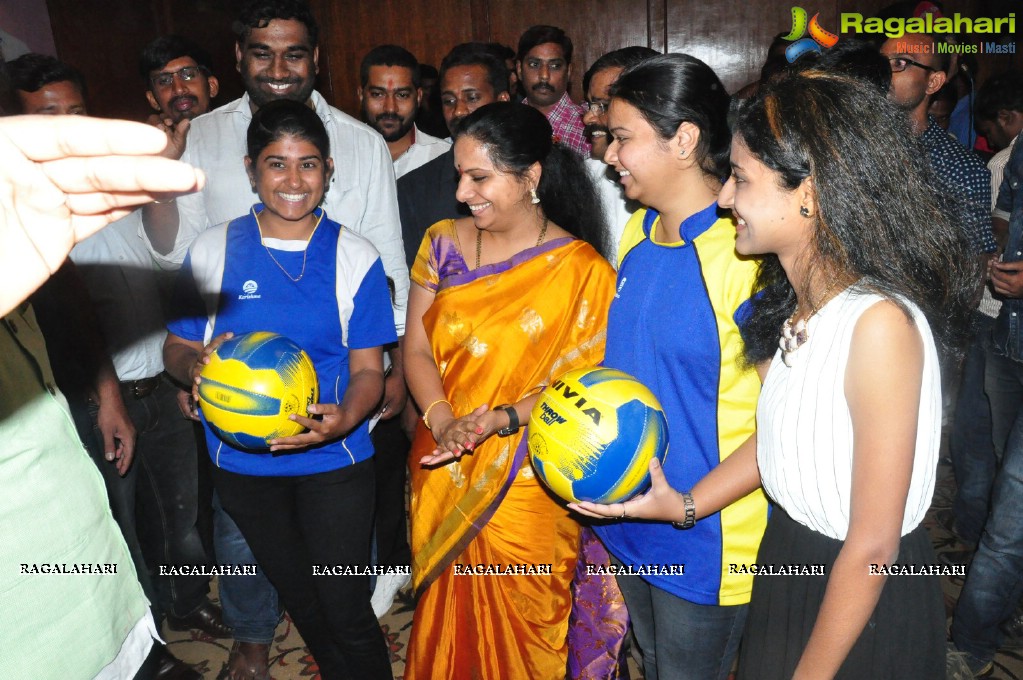 National Throwball Championship 2016 Logo Launch by Kalvakuntla Kavitha