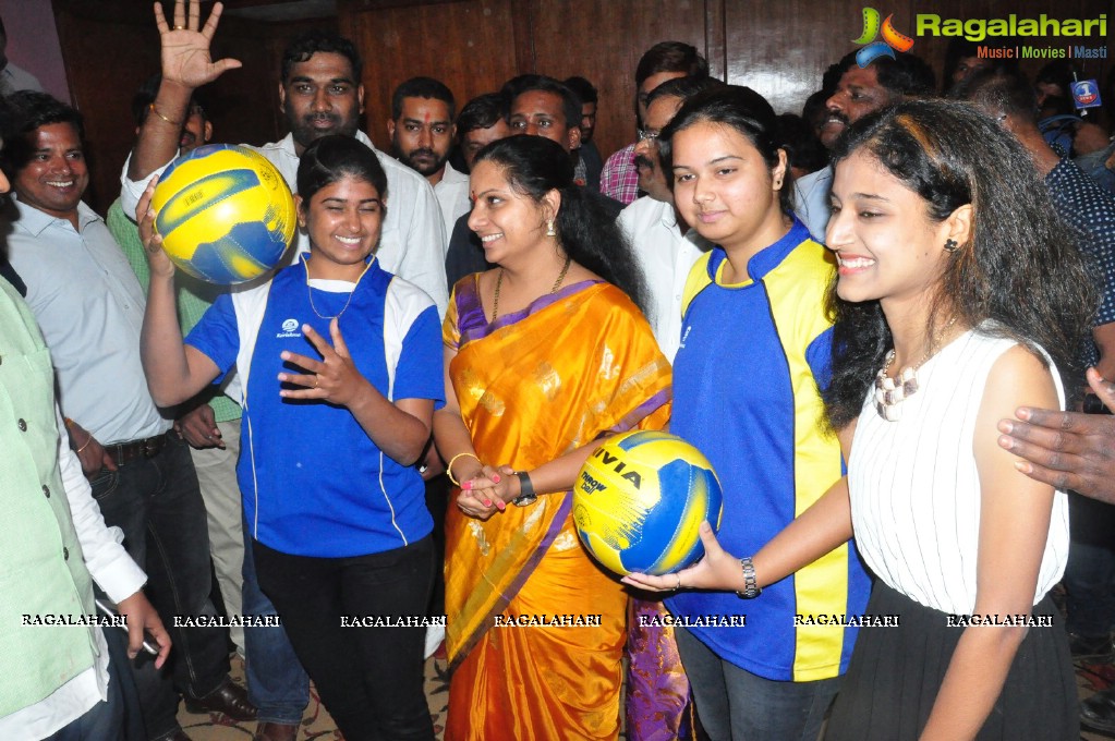 National Throwball Championship 2016 Logo Launch by Kalvakuntla Kavitha