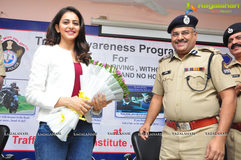 Rakul Preet Singh at Traffic Awareness Programme, Hyderabad