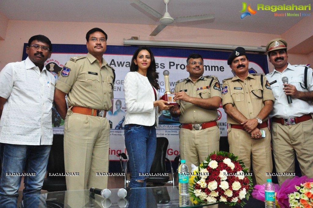 Rakul Preet Singh at Traffic Awareness Programme, Hyderabad